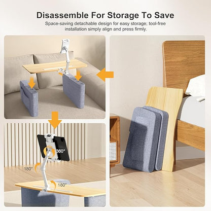 Lap Desk for Adults with Arm Rests, Ergonomic Laptop Pillow Stand for Bed - Image 8