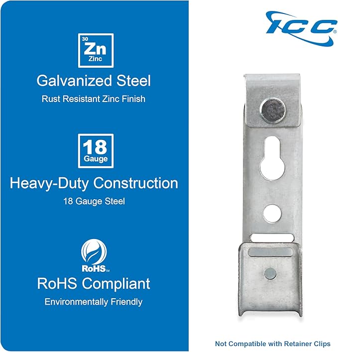 ICC Ceiling Mount J Hook 3/4” Without Retainer Clip - Image 5