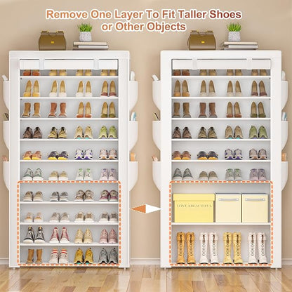 OYREL Shoe Rack 10Tier Large Capacity 50-56Pairs Beautiful Tall Shoe Shelf Free - Image 8