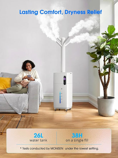 MONISEN 26L/5.7Gal Humidifier Large Room 3000 ft², Supersized Cool Mist - Image 2