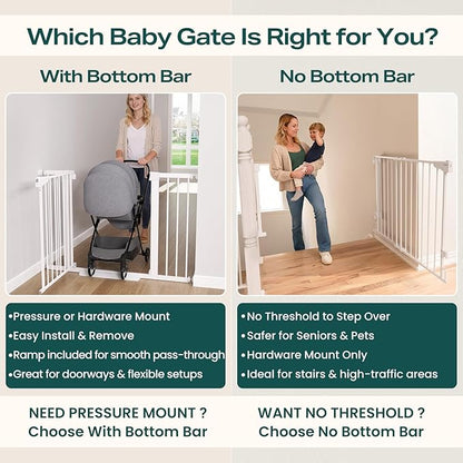 Cumbor 29.7-46" Baby Gate for Stairs, Toddler Safety Essentials for The House - Image 2