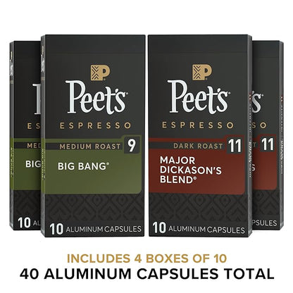 Peet's Coffee, Dark and Medium Roast Signature Blend Espresso Capsules - Image 2