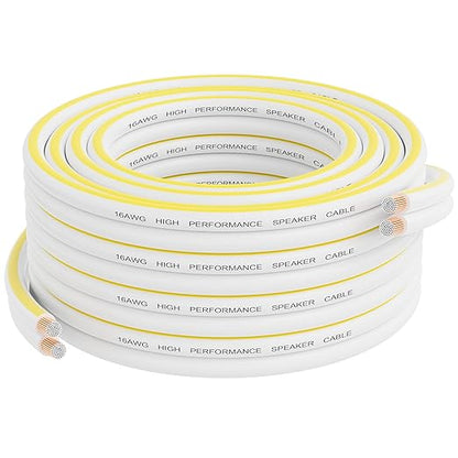 Mygatti 16AWG Speaker Wire 25 FT, 16/2 Gauge Audio Speaker Wire, by Mygatti