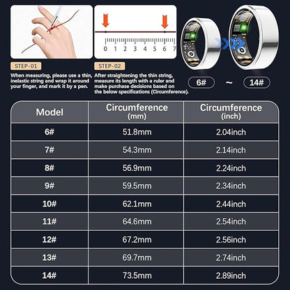 Smart Health Ring for Women Men, Fitness Tracker Ring - Image 2
