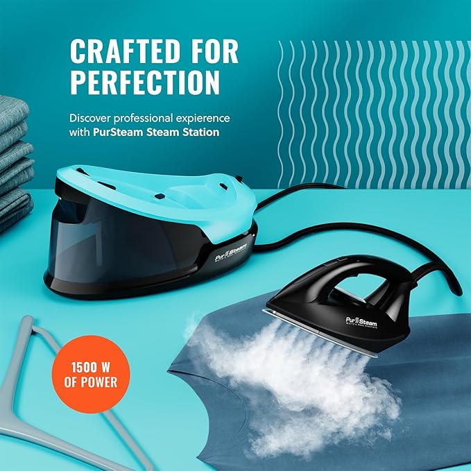 Pursteam Steam Station Max Ceramic Soleplate Steam Iron - Image 2