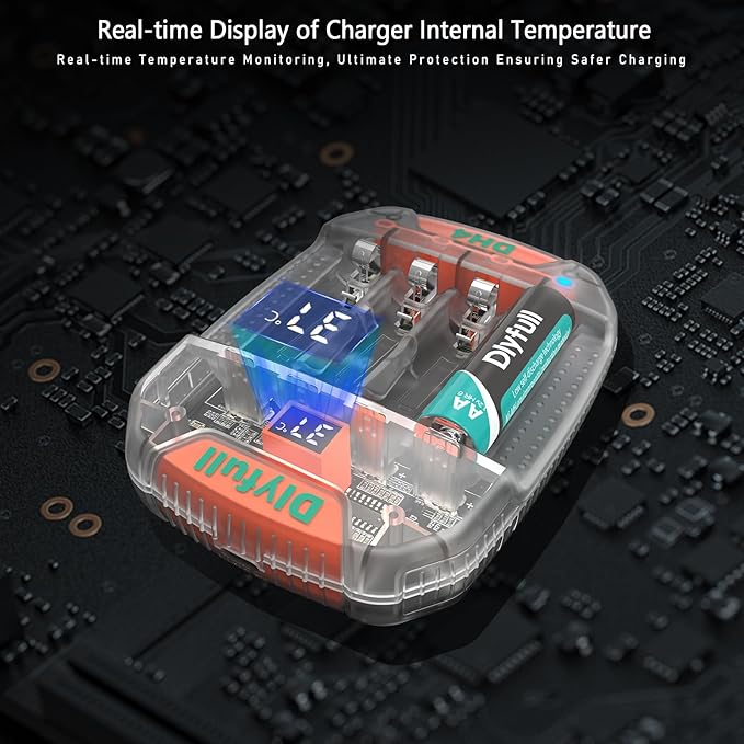 Dlyfull 4 Bay AA AAA Battery Charger - Image 3