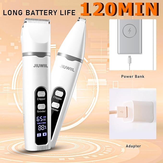 Dog Clippers for Grooming, 4 in 1 Dog Grooming Kit Hair Clipper - Image 5