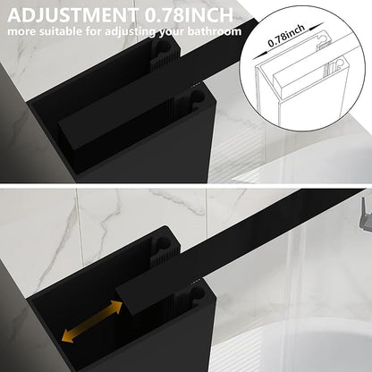Bathroom Shower Door Screen, 34 in. W x 74 in. H Single Panel Frameless Shower - Image 2