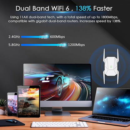 2025 AX1800 WiFi 6 Extender Signal Booster - Image 2