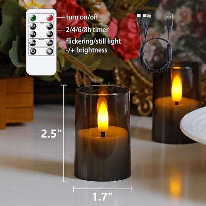 Rechargeable Acrylic Flameless Votive Candles - Image 3