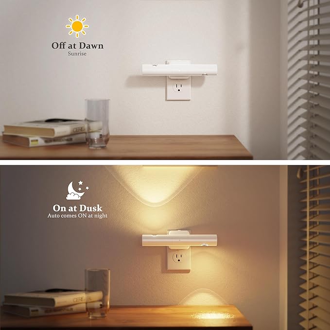 JandCase LED Night Light, Modern Night Lights Plug into Wall, Soft White 3000K - Image 4