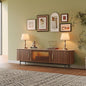 POVISON Fully-Assembled Mid Century Modern Black TV Stand by POVISON