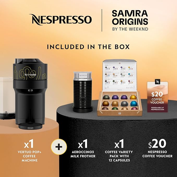 Nespresso Vertuo Pop+ Coffee and Espresso Maker by De'Longhi, Samra Origins by - Image 3