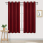 DWCN Burgundy Red Christmas Curtains 72 Inch Length, Solid Room Darkening by DWCN
