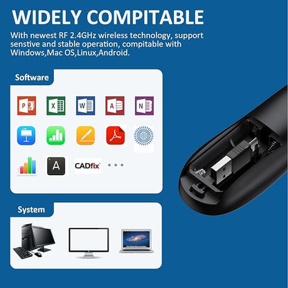 2IN1 Laser Pointer Digital Presentation Clicker on TV Screen w USB Flash Drive - Image 7