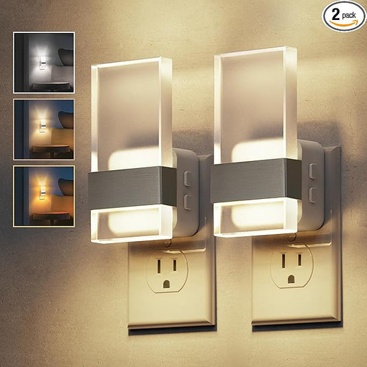 L LOHAS LED Night Light, 2 Pack Adjustable Color Temperature Night Lights Plug by LLOHASLED