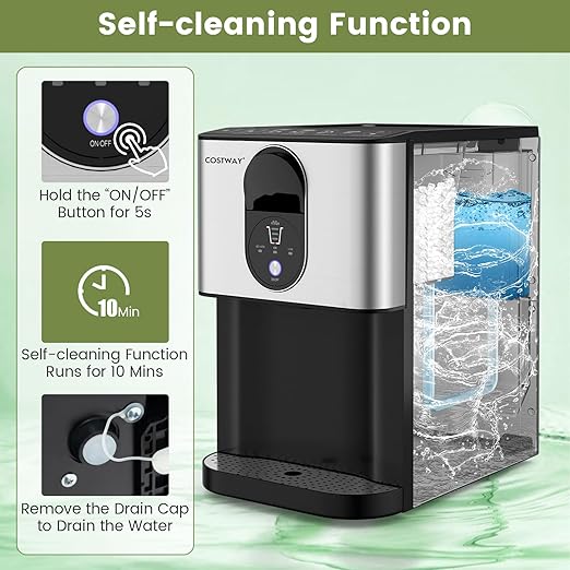 COSTWAY Self Dispensing Nugget Ice Maker Countertop, 56 Lbs/24H Soft Chewable - Image 5