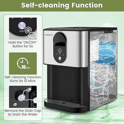 COSTWAY Self Dispensing Nugget Ice Maker Countertop, 56 Lbs/24H Soft Chewable - Image 5