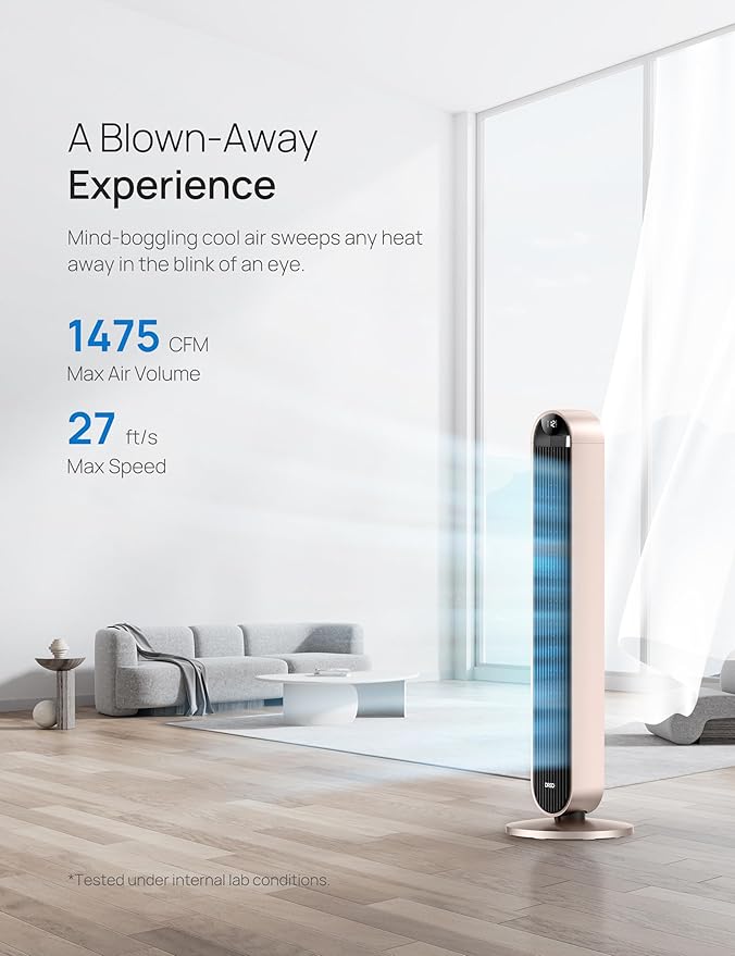 Dreo Smart Tower Fan Voice Control, 120° Oscillating Fan Works - Image 4