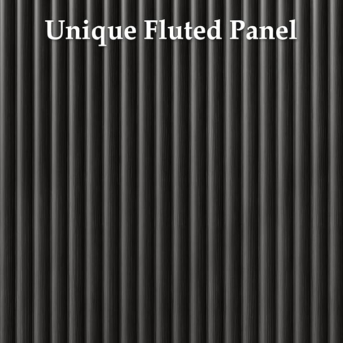 Fluted Shoe Cabinet with Sliding Door, 6-Tier Large Hidden Storage Organizer - Image 3