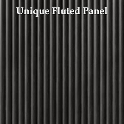 Fluted Shoe Cabinet with Sliding Door Set of 2, 6-Tier Large Hidden Storage - Image 6