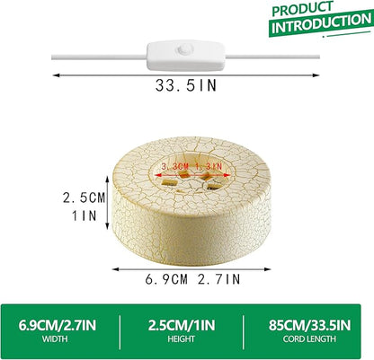ZEERSHEE 2Pcs Crackle Glaze LED Display Stand - Image 3