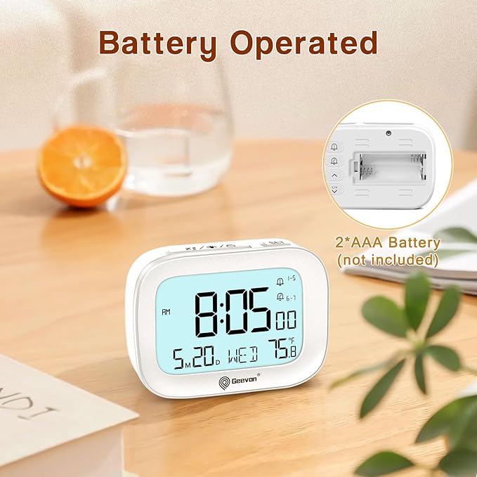 Geevon Small Travel Alarm Clock, Digital Alarm Clocks - Image 6