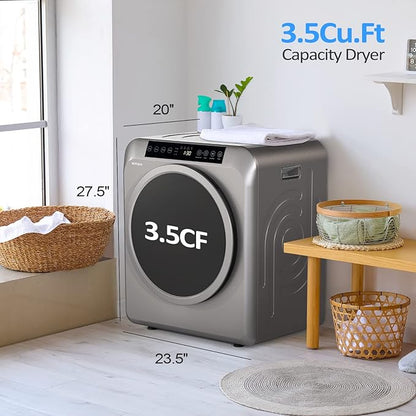 ROVSUN 13.2LB Portable Clothes Dryer, 3.5 Cu.Ft High End Front Load Tumble - Image 6