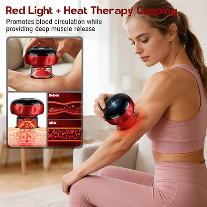 Cakoutanb 2 Pack Smart Cupping Therapy Massager, 7 in 1 Red Light Cupping - Image 2