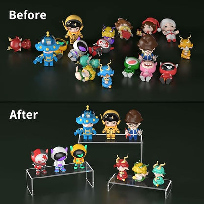 HIIMIEI Acrylic Display Riser, 3 Step 9" Large Acrylic Risers, Tiered Display - Image 7