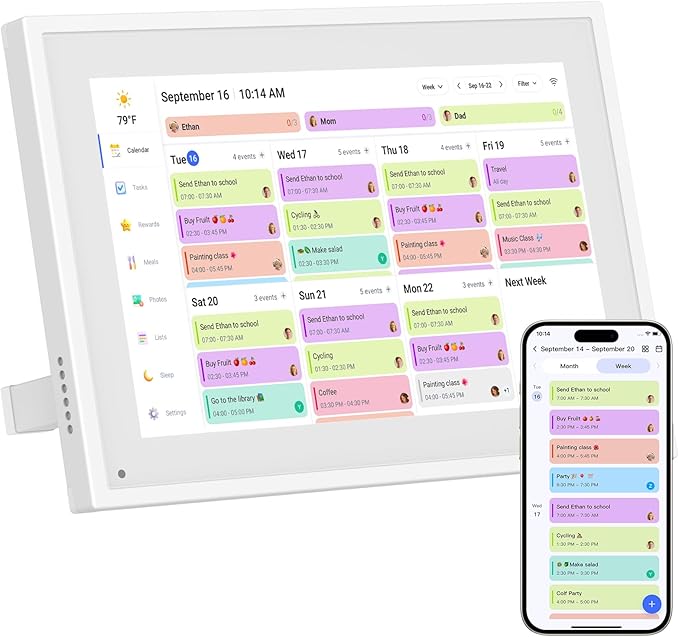 Canupdog 10.1 inch Digital Calendar & Chore Chart, Smart Touchscreen by CanupdogDigitalPhotoFrame
