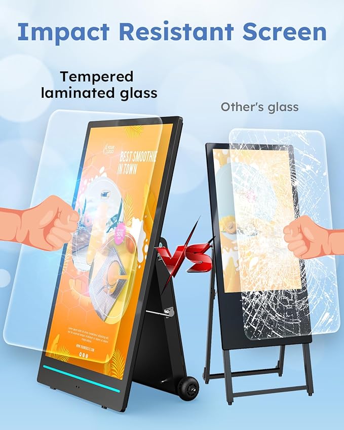 55-inch Rechargeable Portable FHD Outdoor Digital Signage Displays, IP65 - Image 5