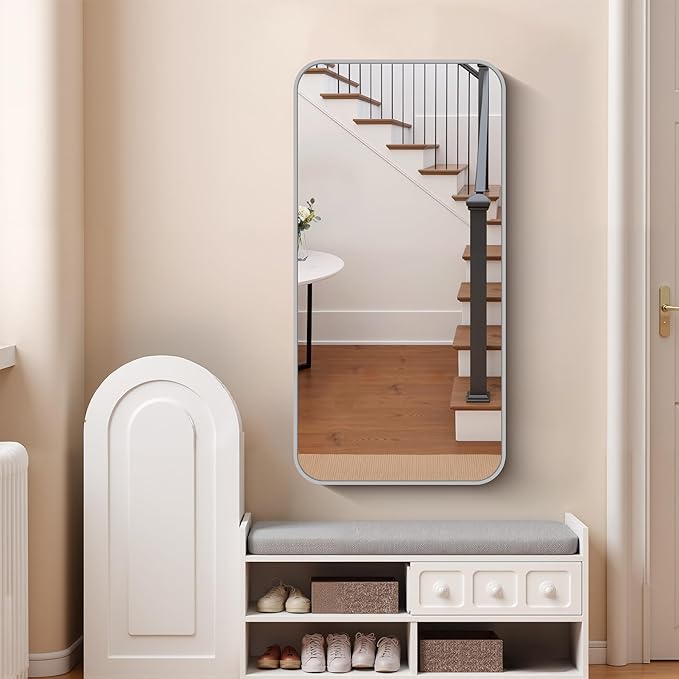 FORBATH 24x48 Inch Silver Bathroom Mirror - Image 3