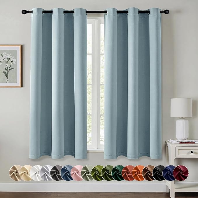 MIULEE Slate Blue Blackout Curtains by MIULEE