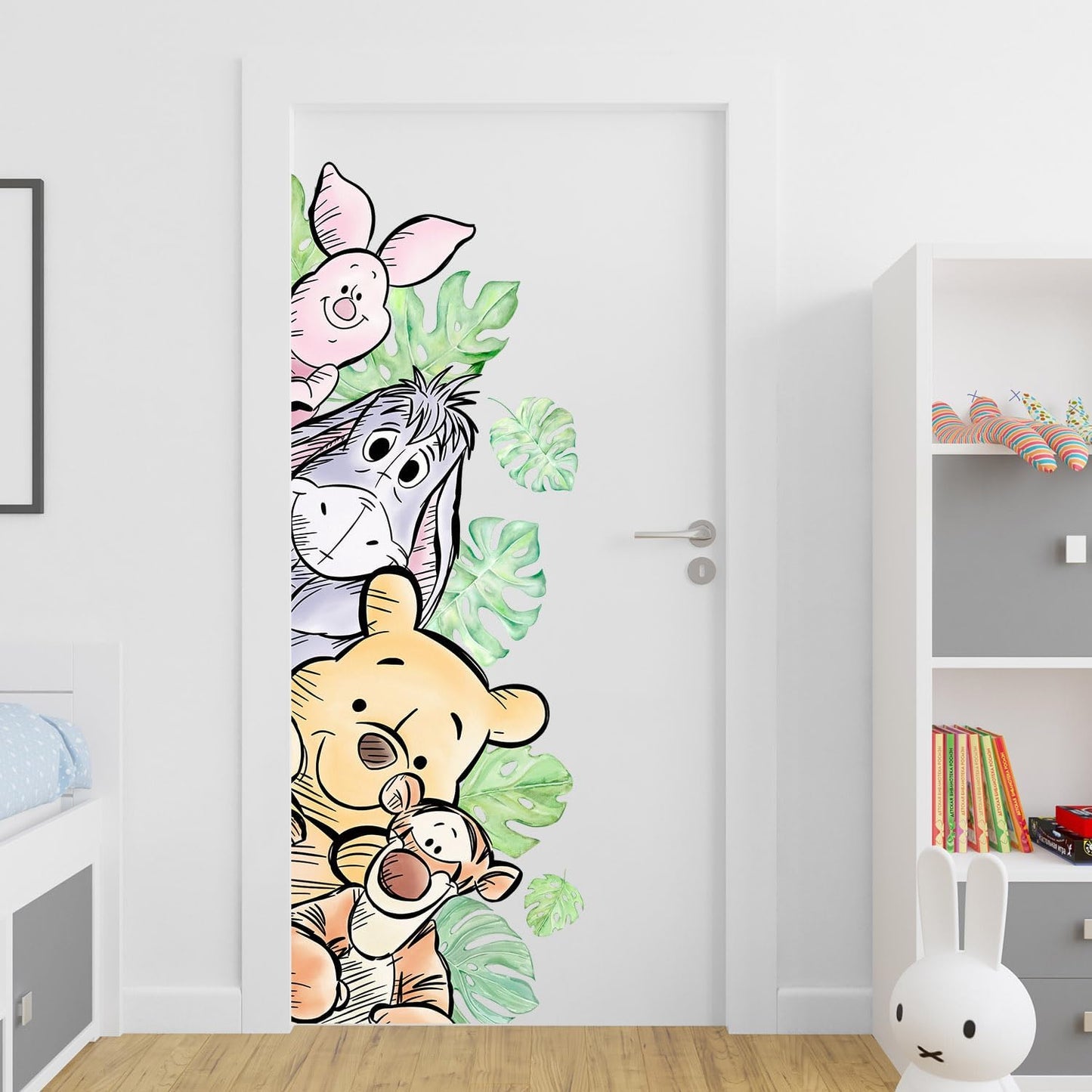 Winnie Wall Stickers for Kids, Winnie Character Wall Stickers, The Pooh Party Decorations, Winnie Removable Stickers for Baby Kids Nursery Children Room Bedroom Living Room Playroom Wall Decoration