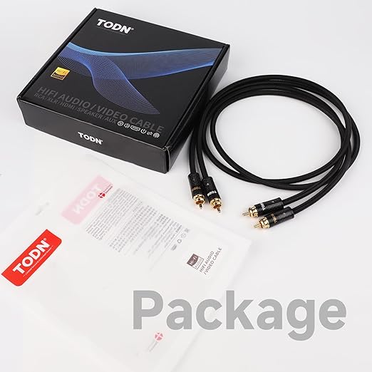 TODN Audiophile RCA Cables 3ft - Image 9