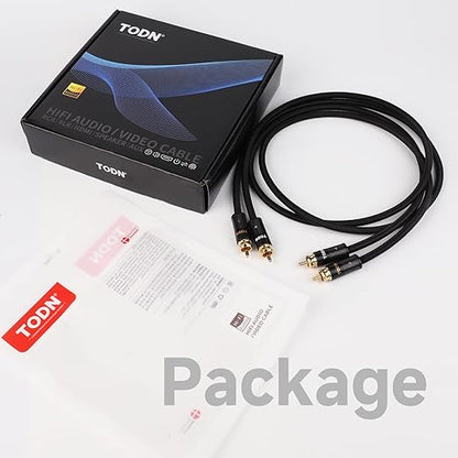 TODN Audiophile RCA Cables 3ft - Image 9