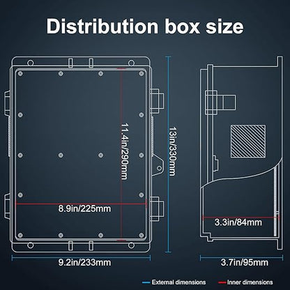 Namunanee Outdoor Electrical Junction Box, ABS Water Resistant Enclosure - Image 6
