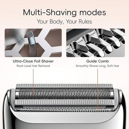 yoose Electric Razors for Women, IPX7 Alloy Body Bikini Trimmer for Women - Image 7