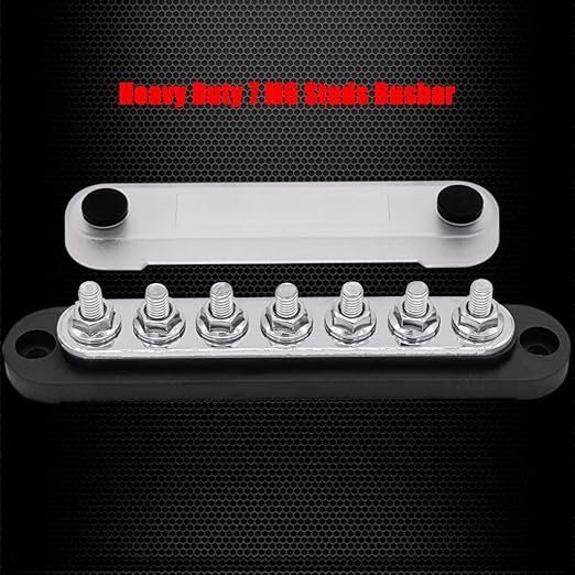 7 x M6 Studs Power Distribution Block Bus Bar 12V, Ampper 5.9" HD 150A Marine - Image 3
