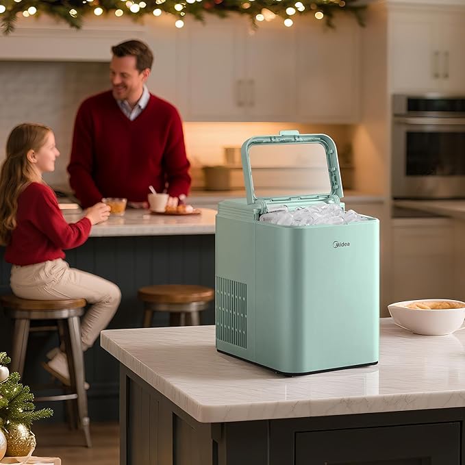 Midea MERI26B1AGN Countertop Bullet-Ice Maker, 8 Ice Bullets Ready in 6 Minutes - Image 7