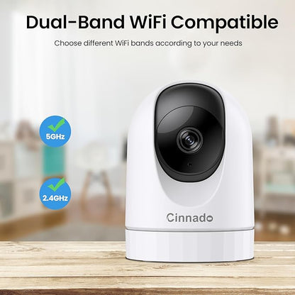 Cinnado 5MP Security Camera Indoor-5G/2.4G Dual WiFi Cameras - Image 2