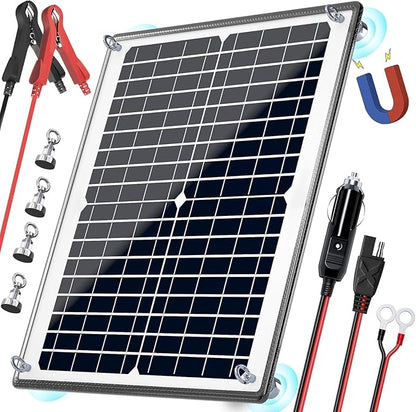 POWOXI Solar Panel Kit 12V 20W Magnetic + MPPT Charge Controller Waterproof by POWOXI