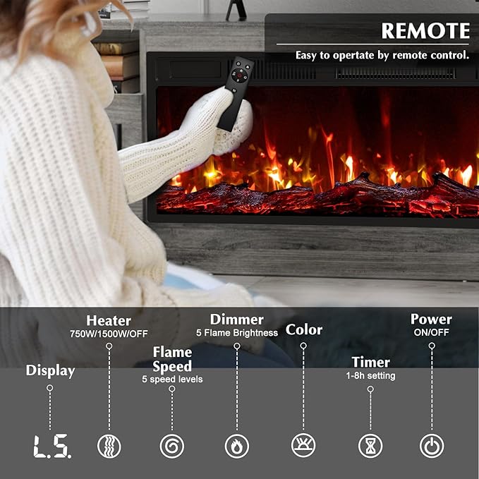 Lemberi Fireplace tv Stand - Image 3