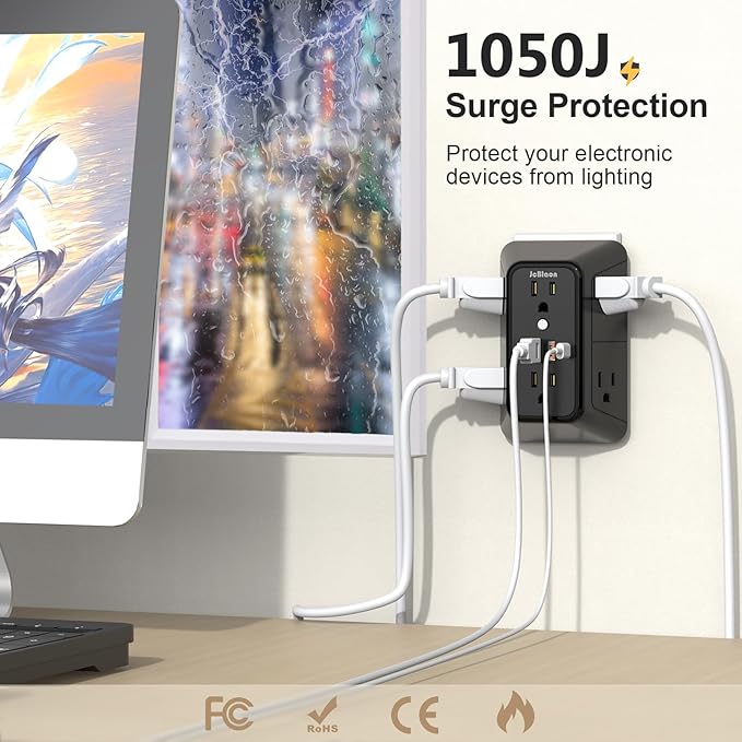 JcBlaon Outlet Extender Surge Protector - Image 6