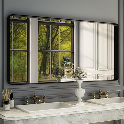 ISKM 60x30 Inch Black Framed Mirrors by ISKM-IStillKeepMovin