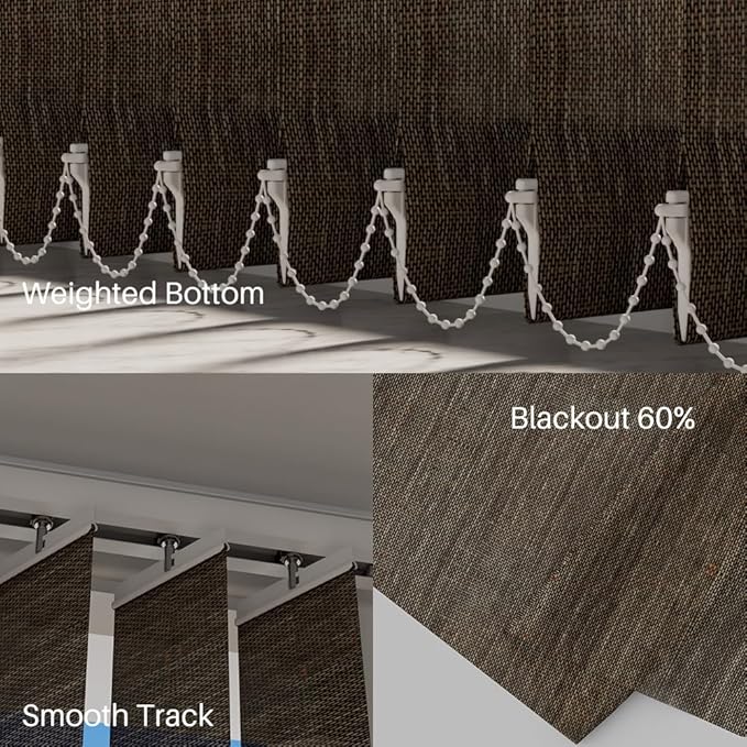 Blindify Motorized Vertical Blinds, Light Filtering Sliding Door Shades - Image 4