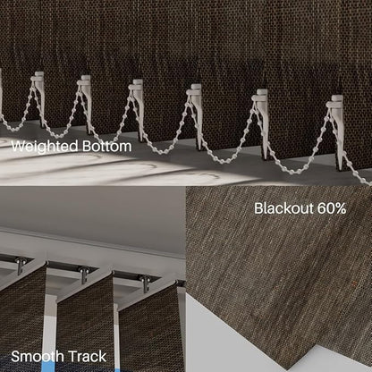 Blindify Motorized Vertical Blinds, Light Filtering Sliding Door Shades - Image 4