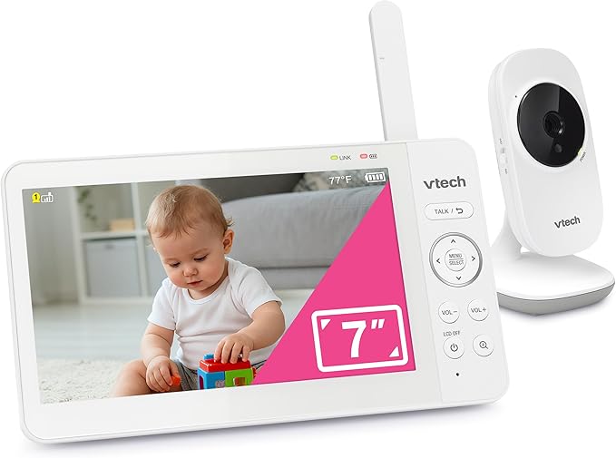 VTech Video Baby Monitor with 7" Color LCD Screen, Long Battery Life, Secure by VTechBabyMonitors