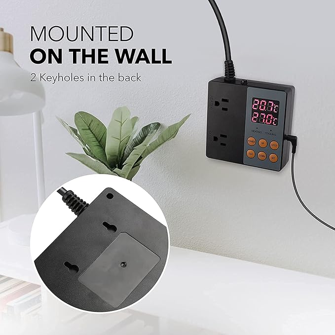 BN-LINK Digital Temperature Controller Heating Cooling 2-Stage Outlet - Image 5